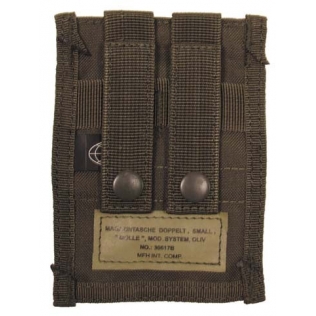 Funda Cargador Doble Pequeña Molle MFH Verde 2