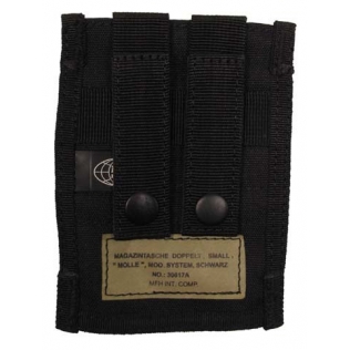 Funda Cargador Doble Pequeña Molle MFH Negra 2