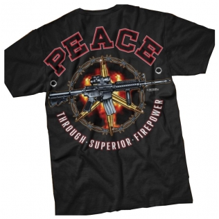 Camiseta Peace Through 7.62 Design