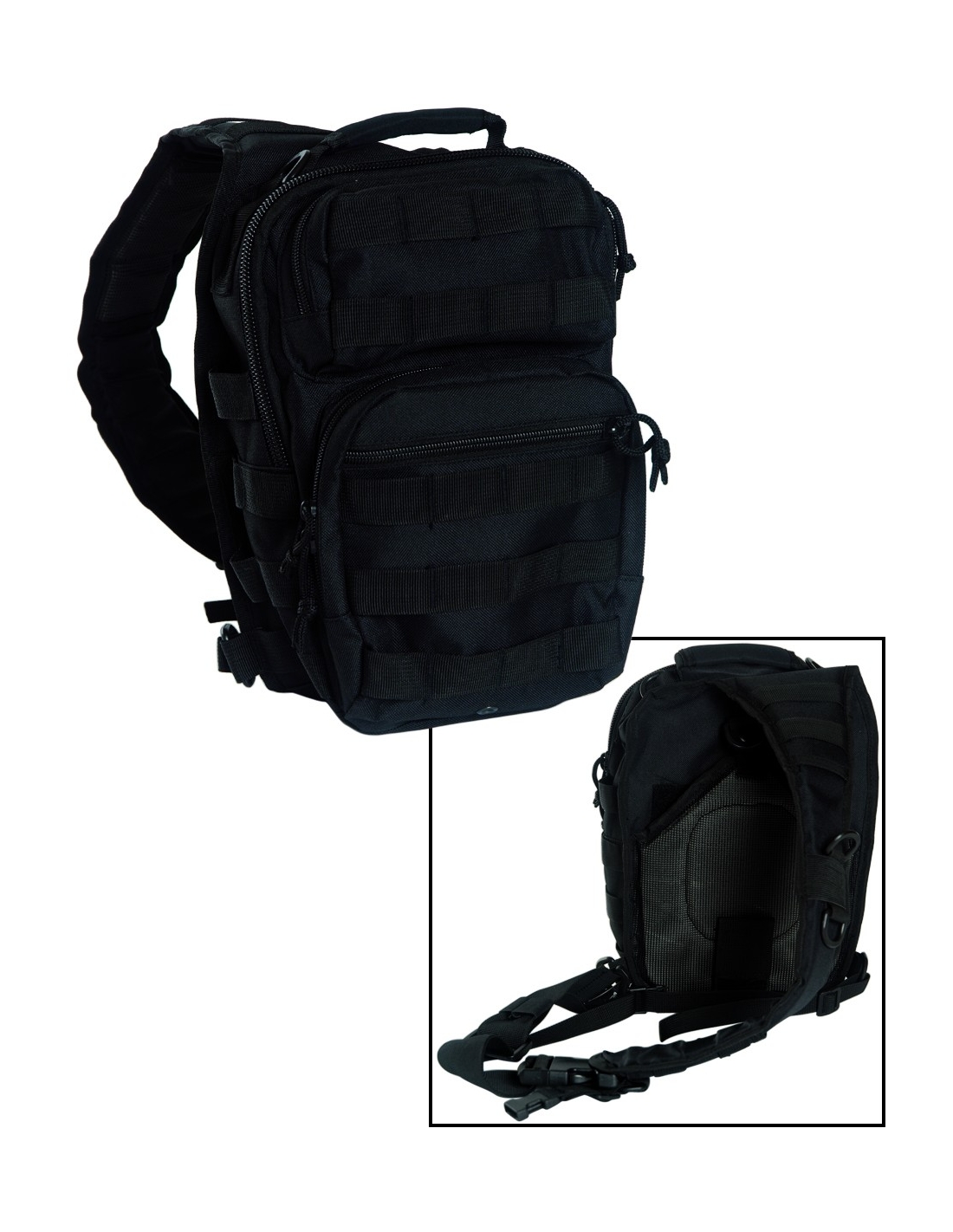 Bandolera tactica Assault One Strap SM negra de MilTec