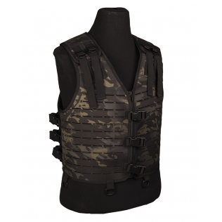 Chaleco Táctico MilTec Laser Cut Lightweight Multitarn Black