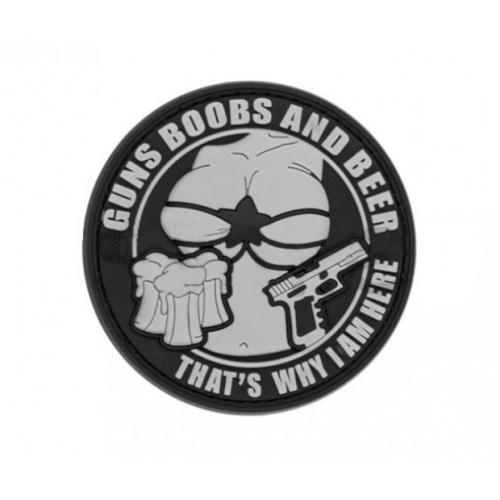 Parche de Goma 3D Guns Boobs and Beer JTG