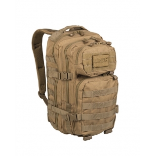 Mochila Táctica Militar MilTec US Assault SM 20 Litros Coyote con Velcro Frontal