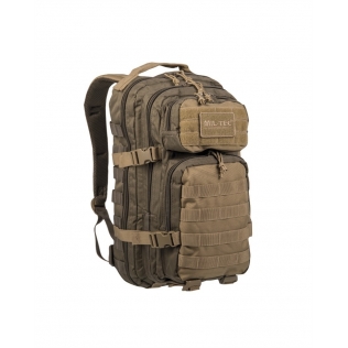 Mochila Táctica Militar MilTec US Assault SM Ranger 20 Litros Verde y Coyote