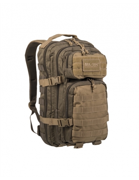 Mochila Táctica Militar MilTec US Assault SM Ranger 20 Litros Verde y Coyote