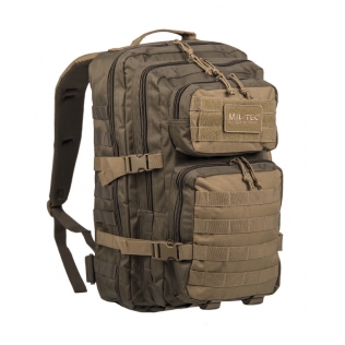 Mochila Táctica Militar MilTec US Assault LG Ranger 36 Litros Verde y Coyote