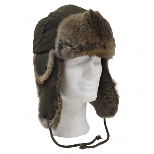 Gorro de Leñador con Piel de Conejo MFH Verde 2