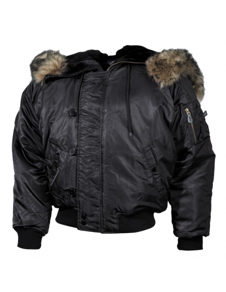 Cazadora tipo aviador MFH Negra talla XS