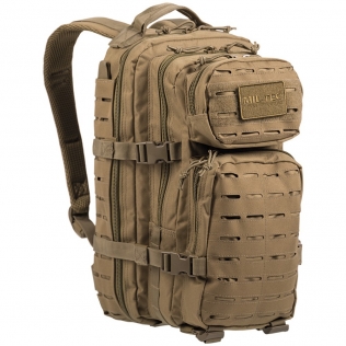 Mochila Táctica Militar MilTec US Assault SM 20 Litros Laser Cut Coyote con Velcro Fontal