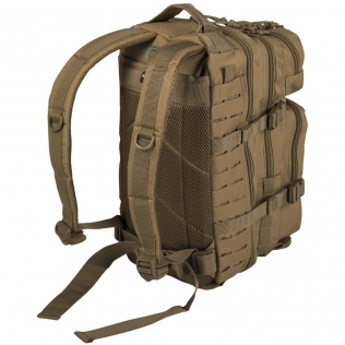 Mochila Táctica Militar MilTec US Assault SM 20 Litros Laser Cut Coyote con Velcro Fontal 2