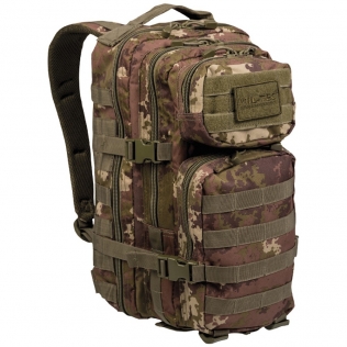Mochila Táctica Militar MilTec US Assault SM 20 Litros Vegetato con Velcro Frontal
