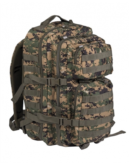 Mochila Táctica Militar MilTec US Assault LG 36 Litros Digital Woodland-Marpat