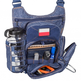 Bandolera Táctica Helikon-Tex EDC Side Bag Melange Gris y Negra 2
