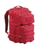 Mochila Táctica Militar MilTec US Assault LG 36 Litros Roja con Velcro Frontal
