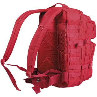 Mochila Táctica Militar MilTec US Assault LG 36 Litros Roja con Velcro Frontal 2