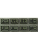 Set de 2 Parches Helikon-Tex con Grupo Sanguíneo Olive Green