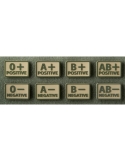 Set de 2 Parches Helikon-Tex con Grupo Sanguíneo Khaki