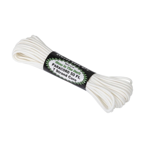 Cuerda Paracord 550 Helikon-Tex Glow in the Dark 15 metros Luminiscente Blanca