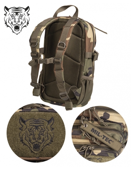 ComprarMochila Táctica Militar Infantil MilTec US Assault Kids 14 Litros Woodland