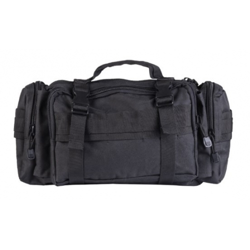 Riñonera Táctica MilTec Fanny Pack Sistema Modular LG Negra