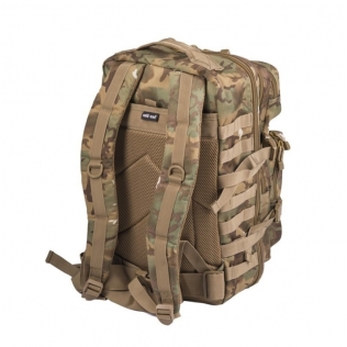 Mochila Táctica Militar MilTec US Assault LG 36 Litros Woodland Arid con Velcro Frontal 2
