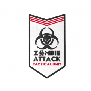 Parche de Goma 3D Zombie Attack Rubber Blanco JTG