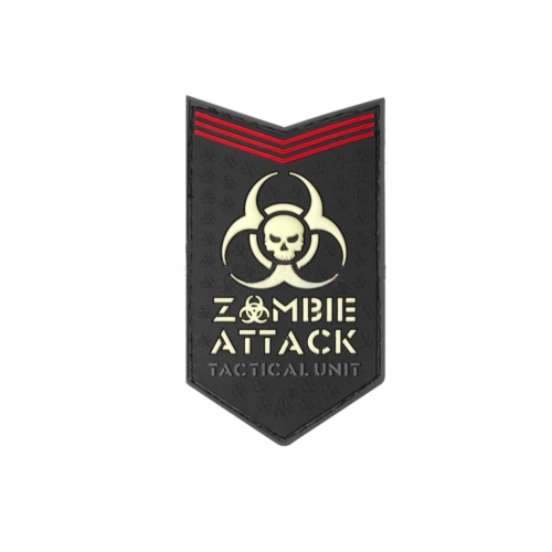 Parche de Goma 3D Zombie Attack Rubber Glow in the Dark JTG