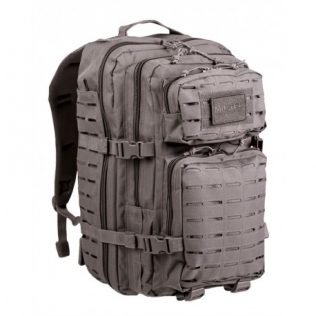 Mochila Táctica Militar MilTec US Assault LG 36 Litros Laser Cut Urban Grey con Velcro