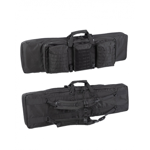 Funda Táctica para 2 Rifles MilTec Double Negra