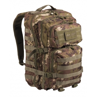 Mochila Táctica Militar MilTec US Assault LG 36 Litros Vegetato con Velcro Frontal