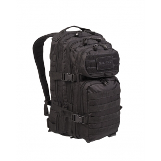 Mochila Táctica Militar MilTec US Assault SM 20 Litros Negra con Velcro