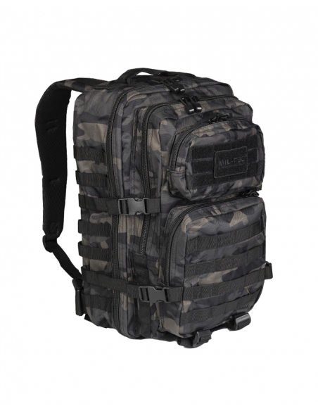 Mochila Táctica Militar MilTec US Assault 36 Litros Dark Camo con Velcro Frontal