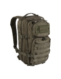 Mochila Táctica Militar MilTec US Assault SM 20 Litros Verde con Velcro Frontal