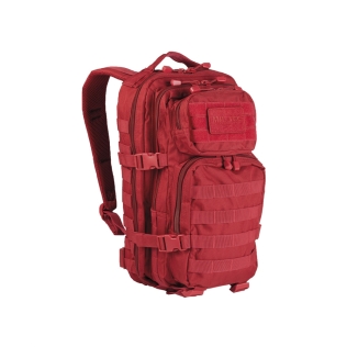 Mochila Táctica Militar MilTec US Assault SM 20 Litros Roja con Velcro Frontal