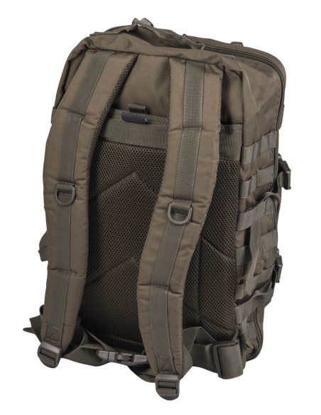 Mochila Táctica Militar MilTec US Assault LG 36 Litros Verde con Velcro Frontal
