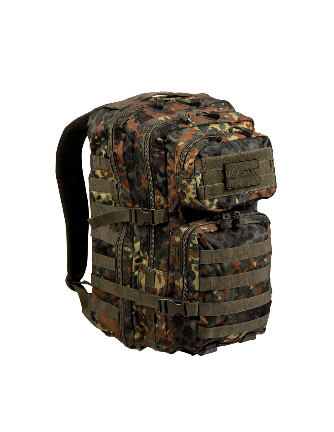 Mochila táctica militar con parches de velcro, bolsa desmontable Army Molle  Assault Pack Multifunción Laptop Bolsa para hombre, Marrón, L