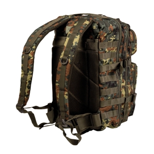 Mochila Táctica Militar MilTec US Assault LG 36 Litros Flecktarn con Velcro Frontal 2