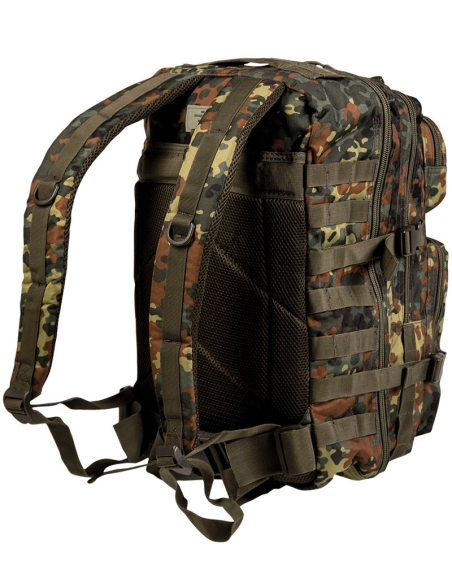 ComprarMochila Táctica Militar MilTec US Assault LG 36 Litros Flecktarn con Velcro