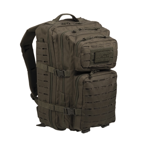 MOCHILA ASSAULT 51X29X28, 36 LITROS, SISTEMA LASER CUT, CON VELCRO,  ACOLCHADA VERDE