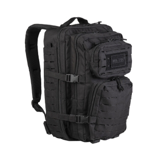 Mochila Táctica Militar MilTec US Assault LG 36 Litros Laser Cut Negra con Velcro