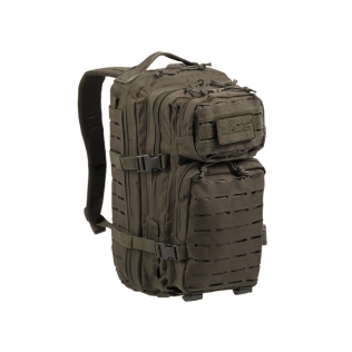 Mochila Táctica Militar MilTec Us Assault SM 20 Litros Laser Cut Verde con Velcro Frontal