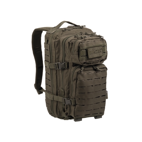Mochila Táctica Militar MilTec Us Assault SM 20 Litros Laser Cut Verde con Velcro Frontal