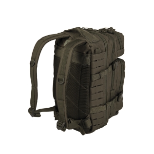 Mochila Táctica Militar MilTec Us Assault SM 20 Litros Laser Cut Verde con Velcro Frontal 2