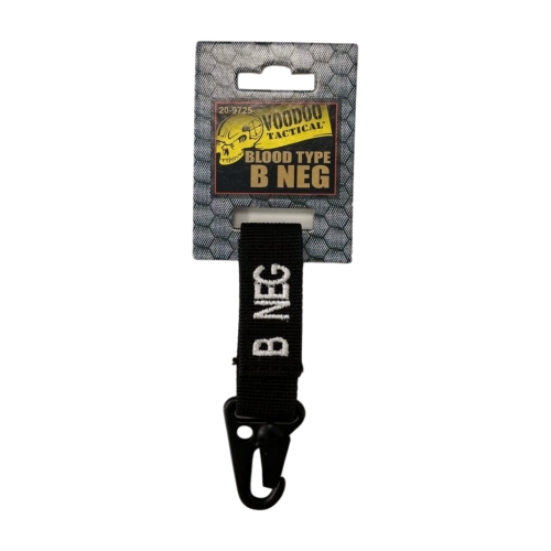 Llavero Grupo Sanguíneo B-NEG VOODOO TACTICAL