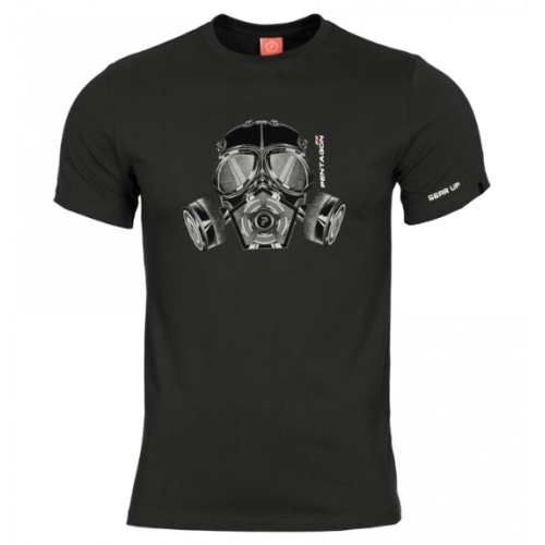Camiseta Máscara de Gas Negra Pentagon