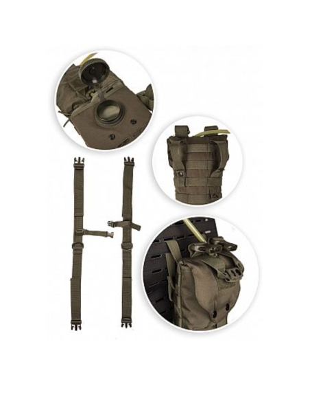 Mochila Táctica de Hidratación MilTec Laser Cut 2.5l Negra