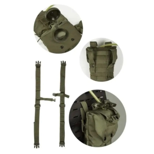 Mochila Táctica de Hidratación MilTec Laser Cut 2.5l Verde Oliva 2