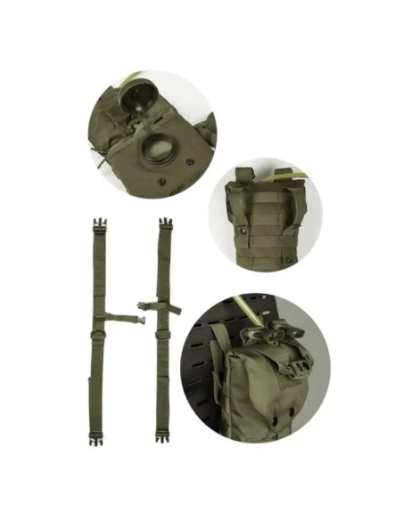 Mochila Táctica de Hidratación MilTec Laser Cut 2.5l Verde Oliva