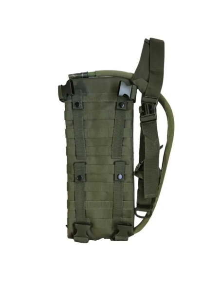 Mochila Táctica de Hidratación MilTec Laser Cut 2.5l Verde Oliva por detrás.