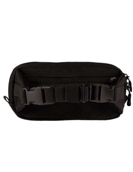 Riñonera Fanny Pack Laser Cut Negra MilTec por detrás